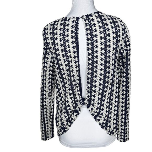 Zara crochet top open back blue white Large top - Picture 7 of 14